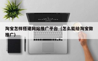 郑州淘宝怎样搭建网站推广平台（怎么能给淘宝做推广）