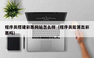 郑州程序员搭建彩票网站怎么样（程序员能算出彩票吗）